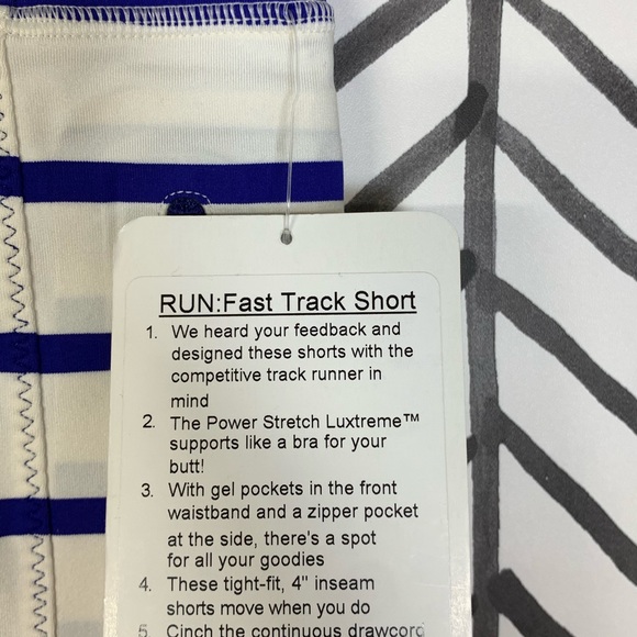 🔸 Lululemon run fast track short 2 or 4 seawheeze - Picture 2 of 9